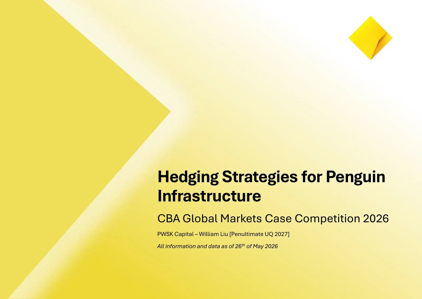 Hedging strategies for Penguin Infrastructure, slide 1 of 26