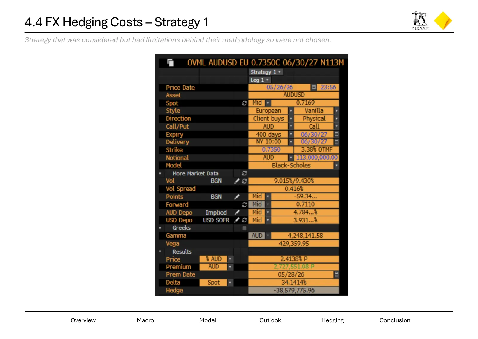 Hedging strategies for Penguin Infrastructure, slide 23 of 26