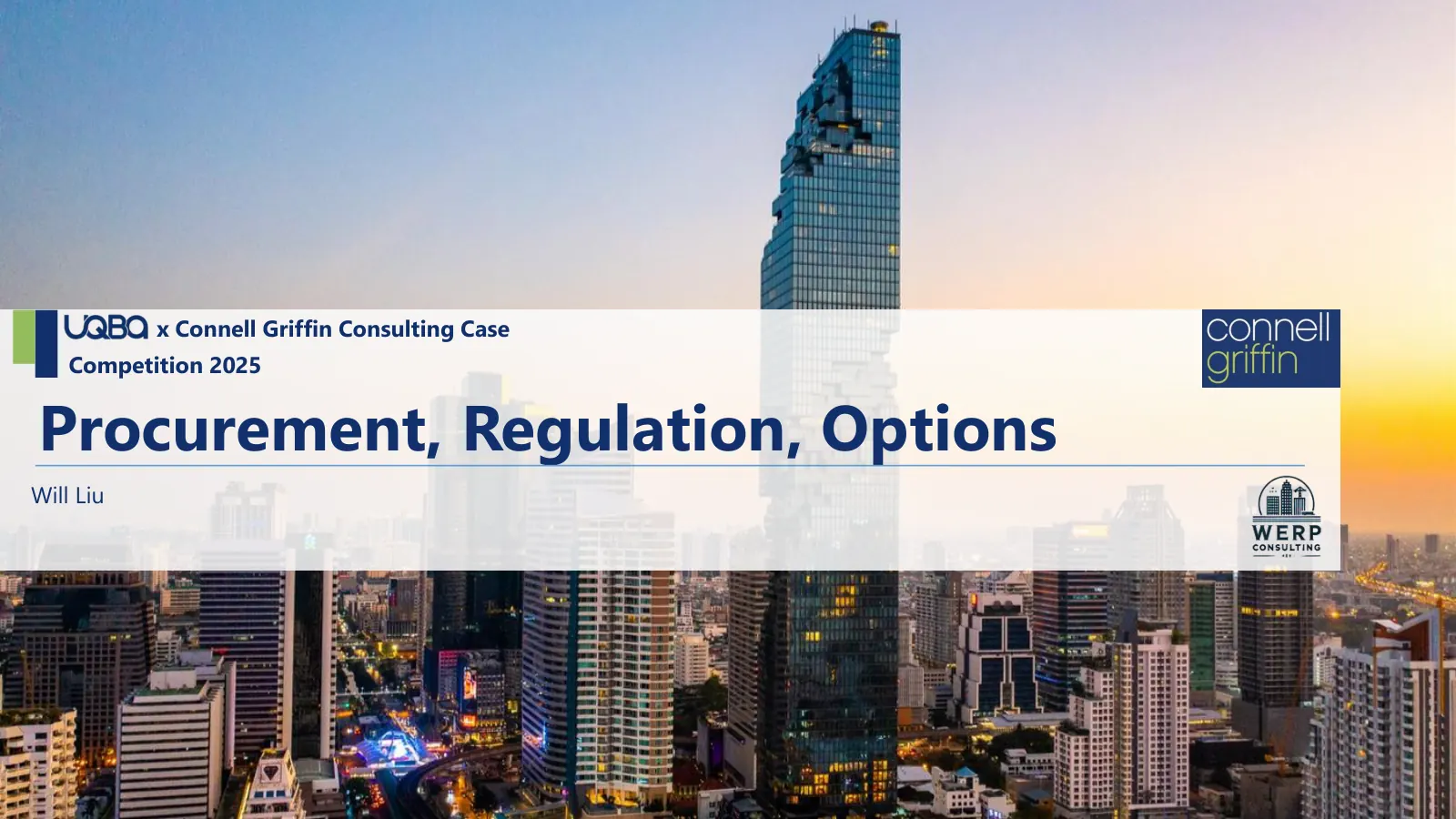 Procurement, regulation, options, slide 1 of 19