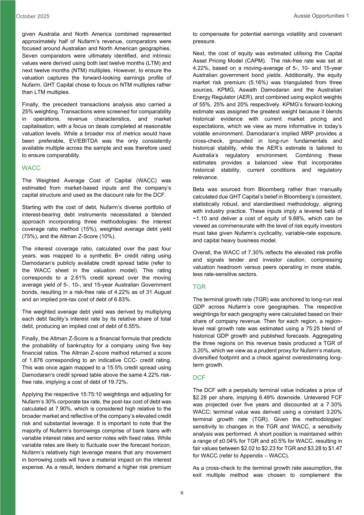 Nufarm equity research report, page 6 of 17